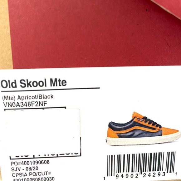 💖MEGA SALE💖VANS Old Skool Mte Apricot Suede Canvas Women's Size VN0A348F2NF - Picture 2 of 10